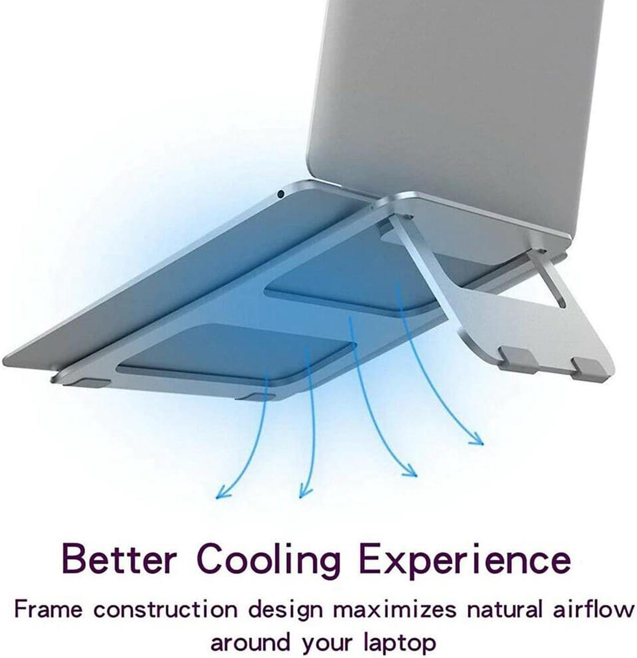 Alt view image 4 of 6 - Notebook PC Laptop Stand Portable Foldable Tablet Aluminum Alloy Holders Household Computer Safety Parts for Desk