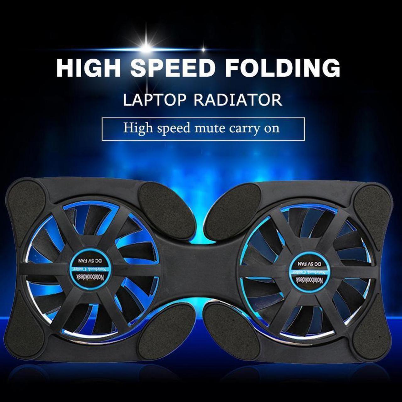 USB Cooling Fan CPU Cooler Mini Octopus Notebook Cooler Pad Quiet Stand Double Fans for Notebook Laptop