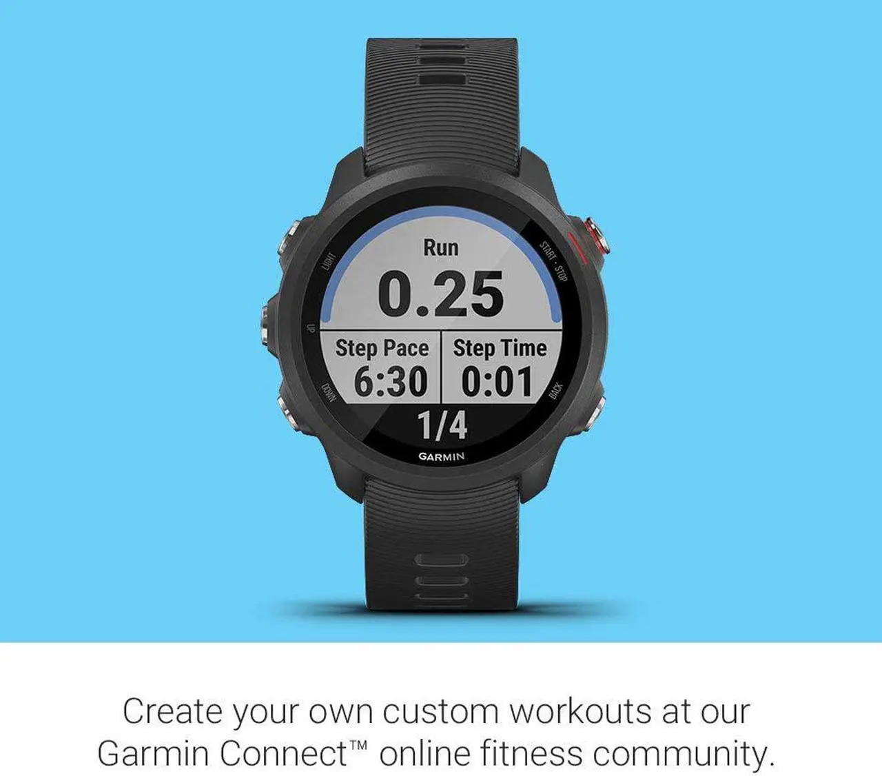 Alt view image 17 of 20 - Garmin Forerunner 245 Music Black Forerunner 245 Music GPS Running Smartwatch