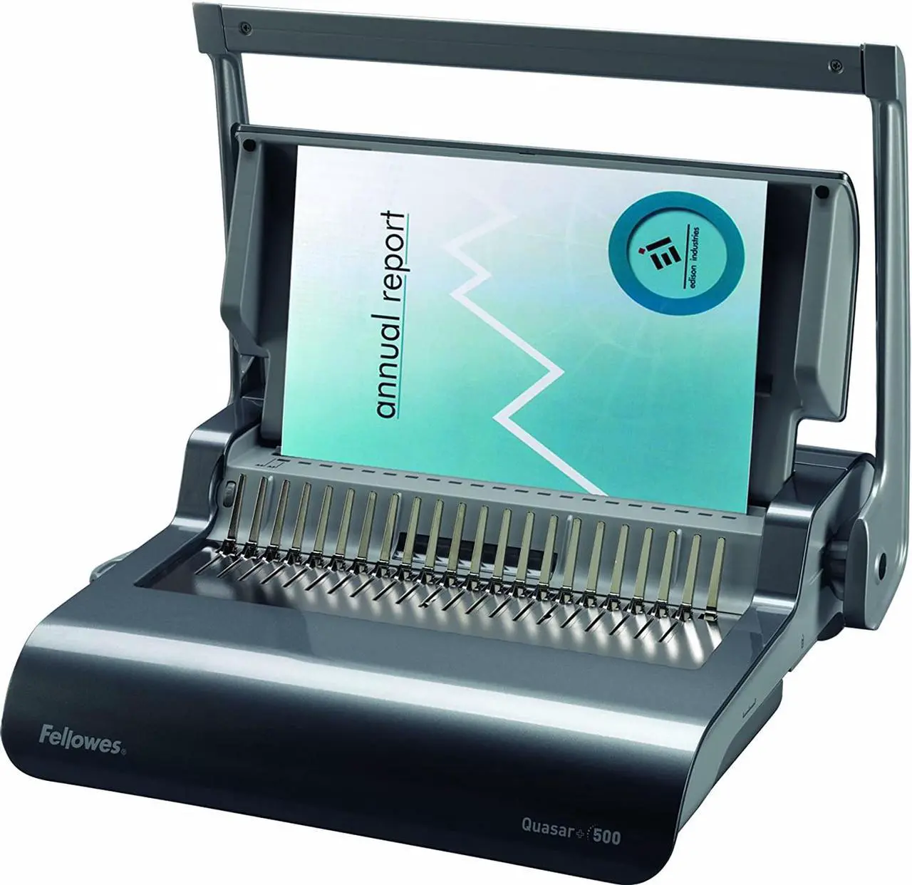 Alt view image 10 of 15 - 5227201 Fellowes Quasar+ 500 Manual Comb Binding Machine