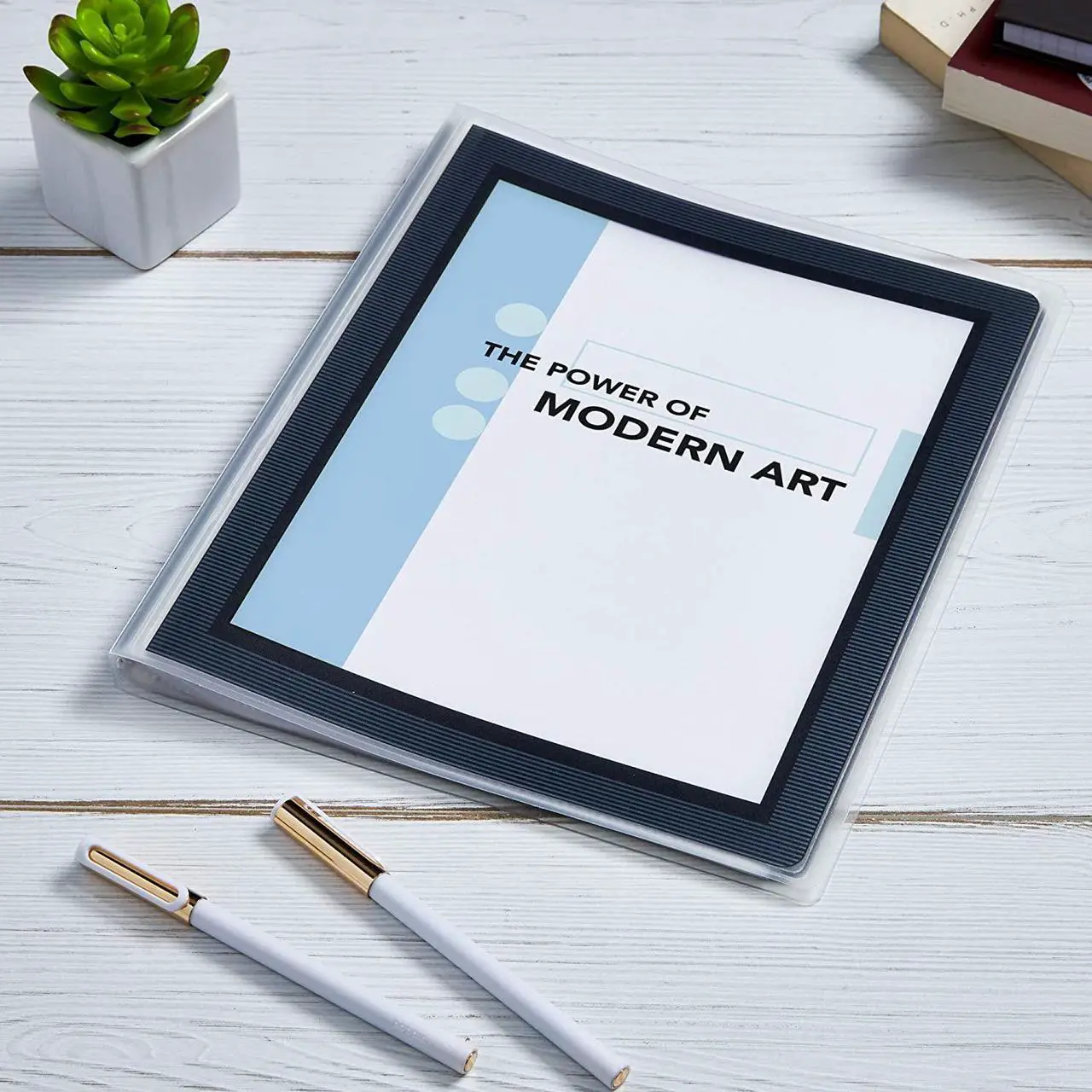 Alt view image 6 of 11 - Avery Presentation Books 24 Pages 8-1/2"x11" Black Framed Cover 47690