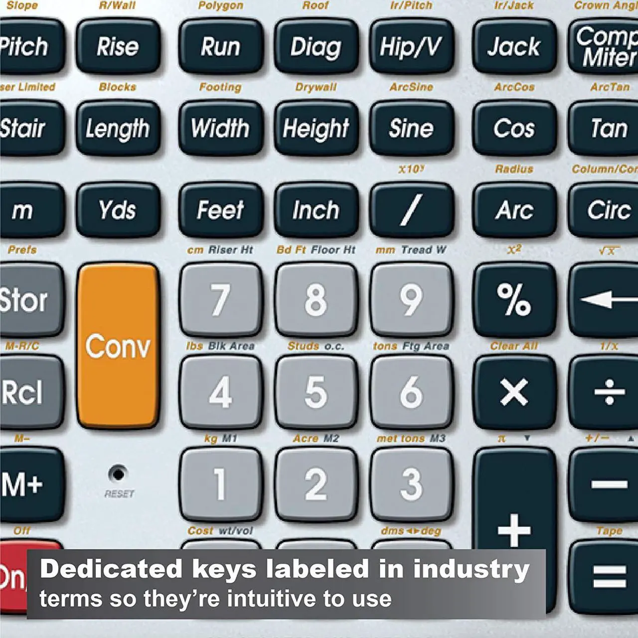 Alt view image 8 of 19 - Calculated Industries Construction Master 44080 11-digit Construction