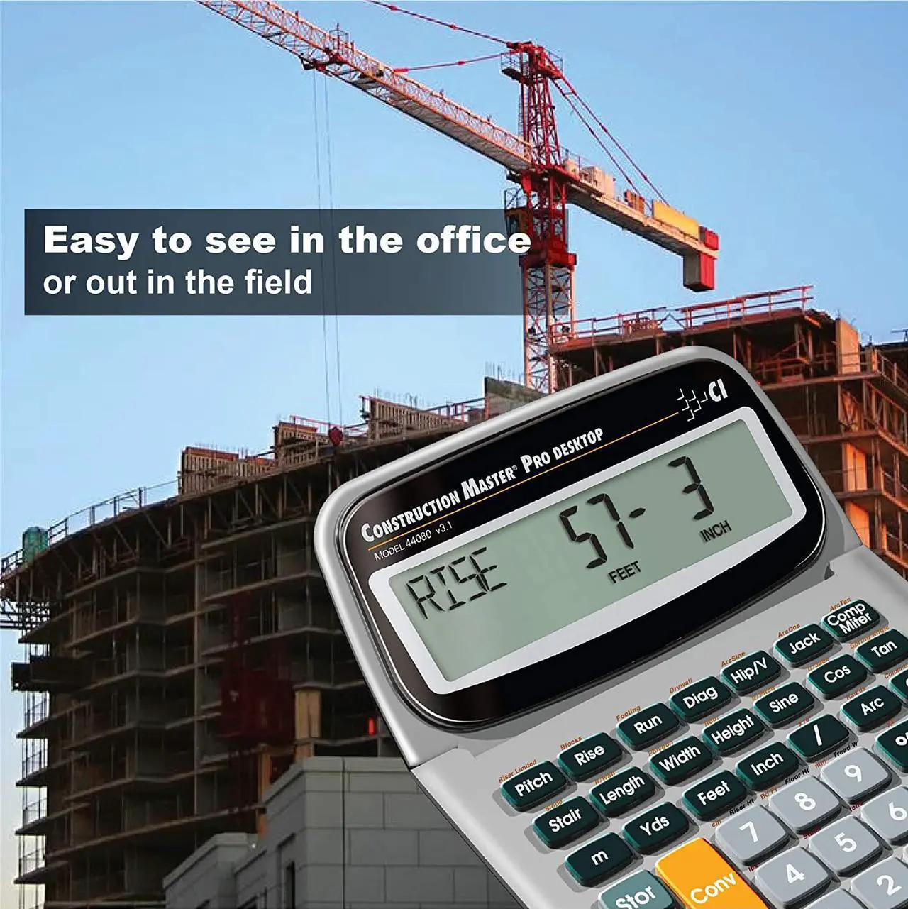 Alt view image 9 of 19 - Calculated Industries Construction Master 44080 11-digit Construction