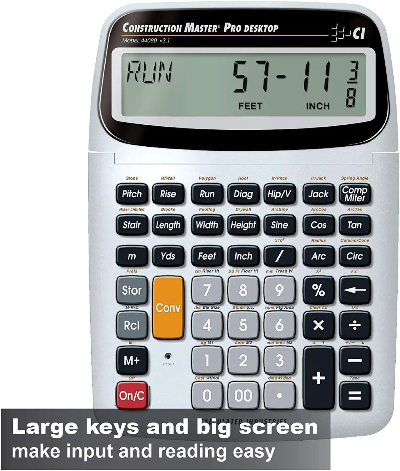 Alt view image 7 of 19 - Calculated Industries Construction Master 44080 11-digit Construction