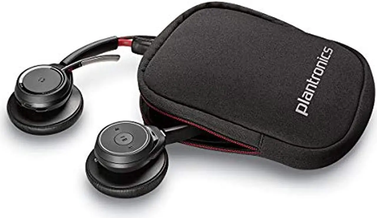 Alt view image 5 of 19 - Plantronics Voyager Focus UC Stereo Bluetooth Headset With Active Noise Canceling (ANC) - Stereo - Wireless - Bluetooth - 147.6 ft - Over-the-head - Binaural - Circumaural - Noise Cancelling ...