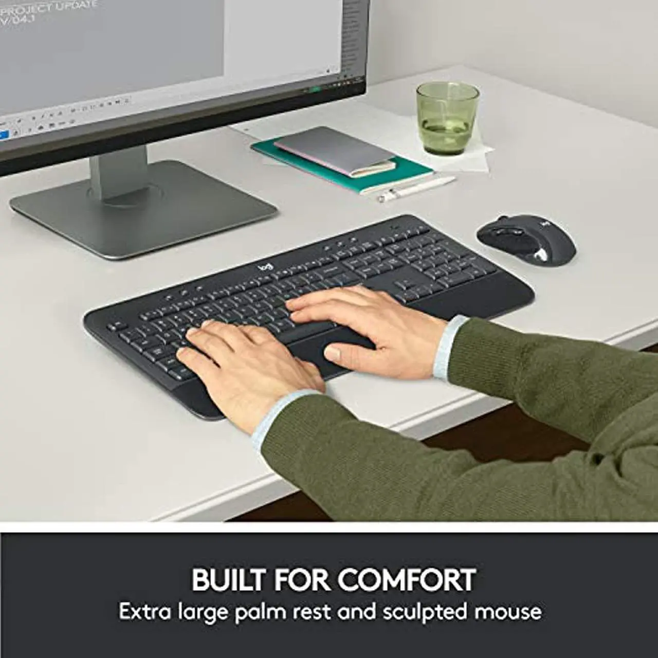 Alt view image 6 of 16 - Logitech MK545 Advanced Wireless Keyboard and Mouse Combo 920-008695
