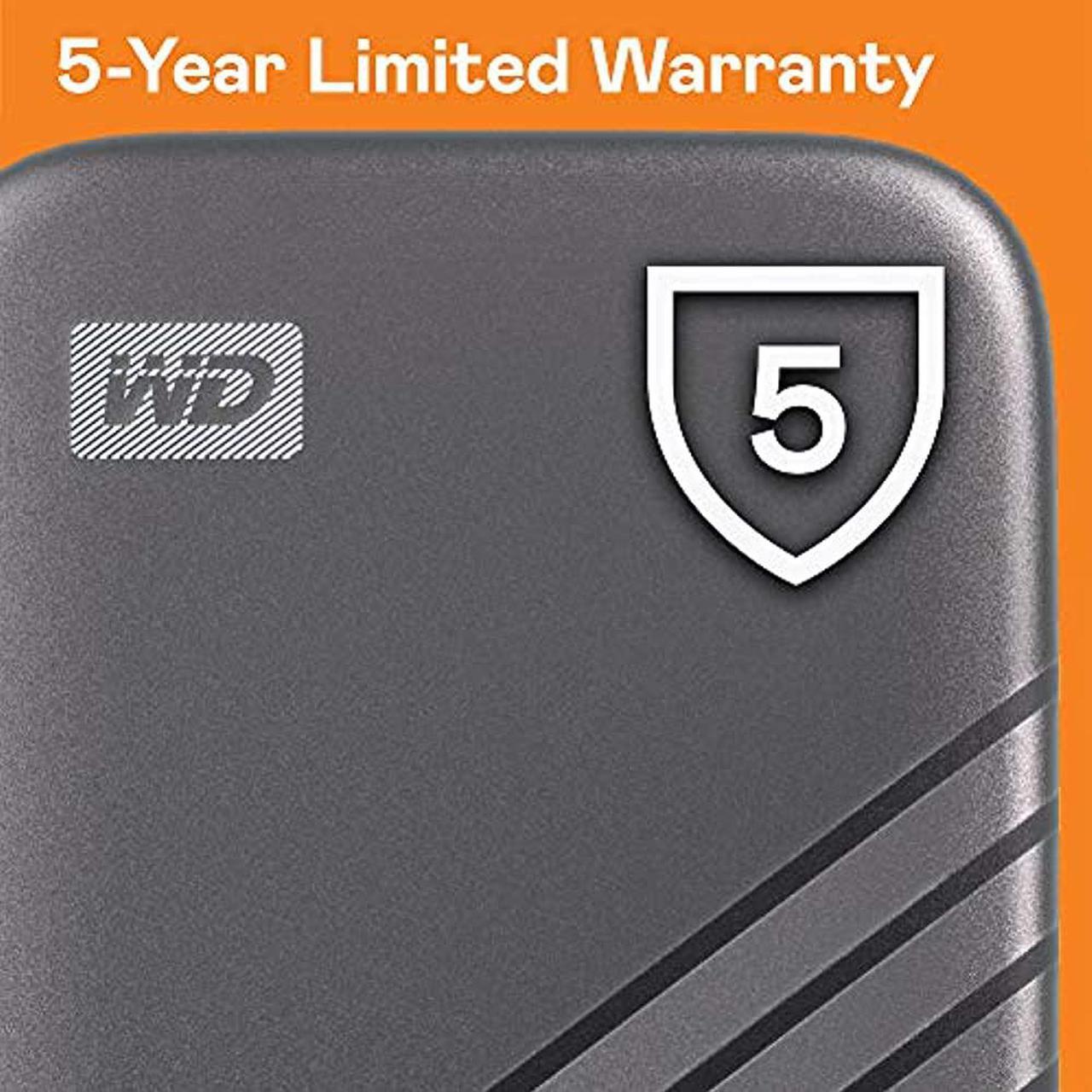Alt view image 6 of 13 - WD 1TB My Passport SSD External Portable Drive, Gray, Up to 1,050 MB/s - WDBAGF0010BGY-WESN
