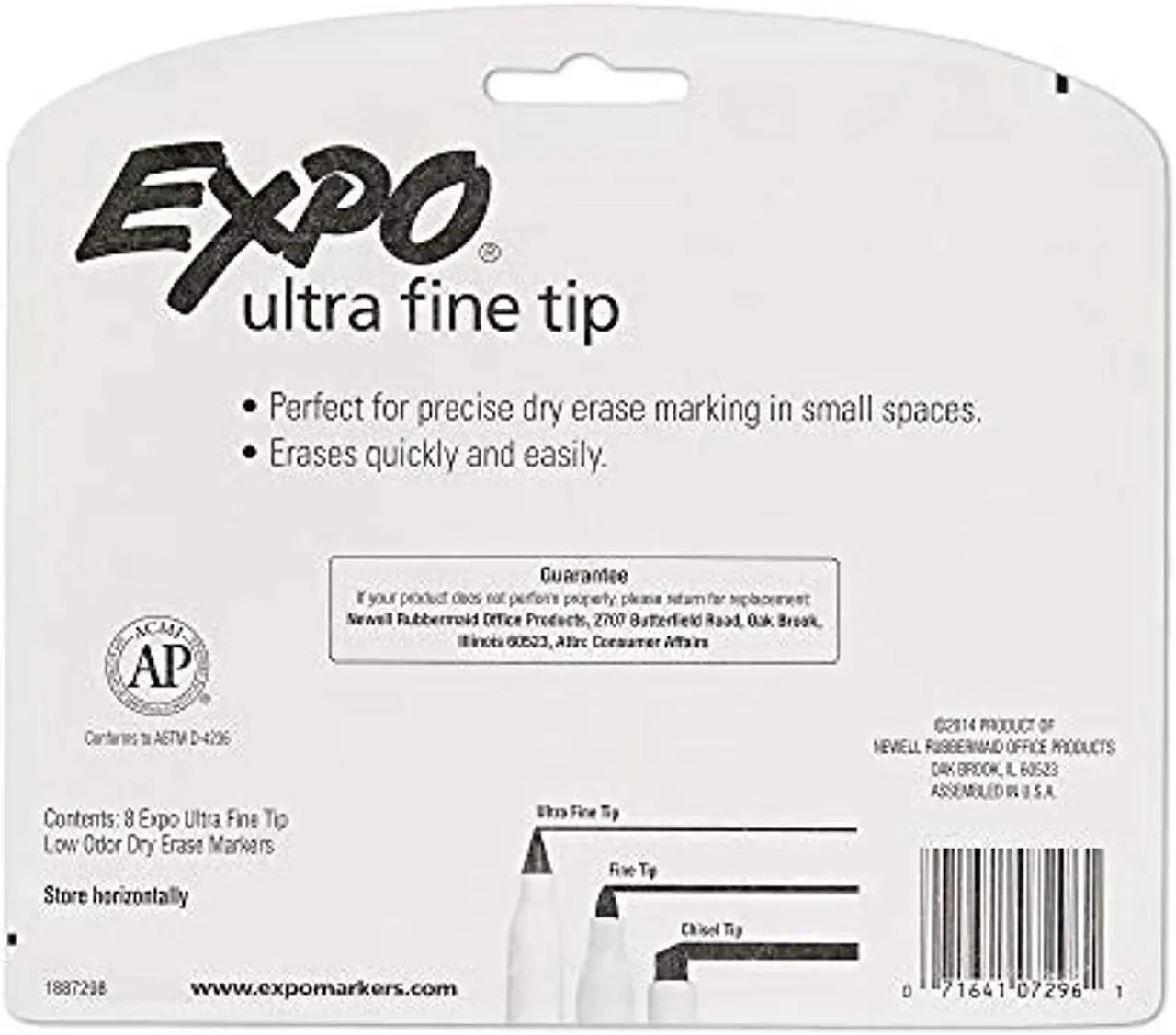 Alt view image 10 of 18 - EXPO 1884309 Low-Odor Dry-Erase Marker, Ultra Fine Point, Assorted, 8 per Set