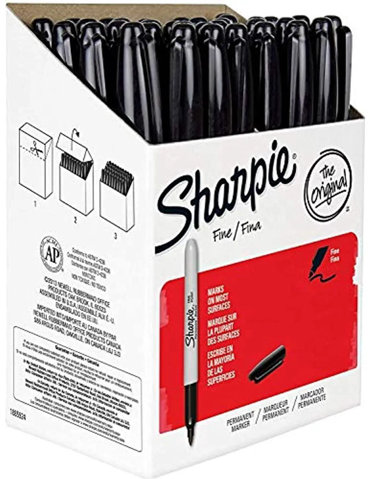 Alt view image 19 of 20 - Sharpie Fine Point Permanent Marker Black 36/Pack 1884739