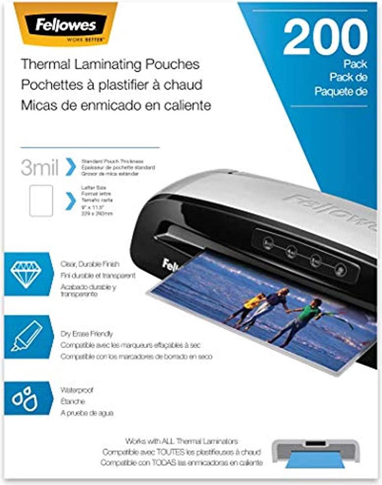 Alt view image 19 of 20 - Fellowes Laminating Pouches Letter Size Hot Pouch 9 x 11.5 3 mil 200 pack 5743401