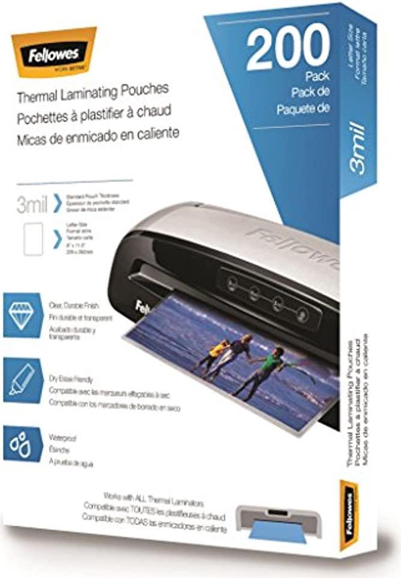 Alt view image 16 of 20 - Fellowes Laminating Pouches Letter Size Hot Pouch 9 x 11.5 3 mil 200 pack 5743401