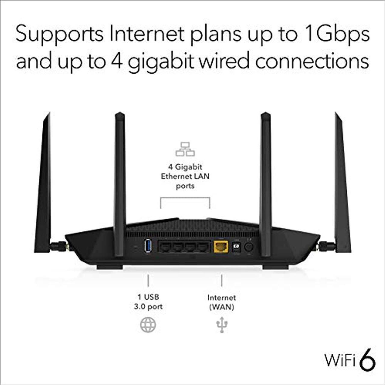 Alt view image 12 of 20 - NETGEAR RAX50-100NAS Nighthawk AX5400 WiFi 6 Router