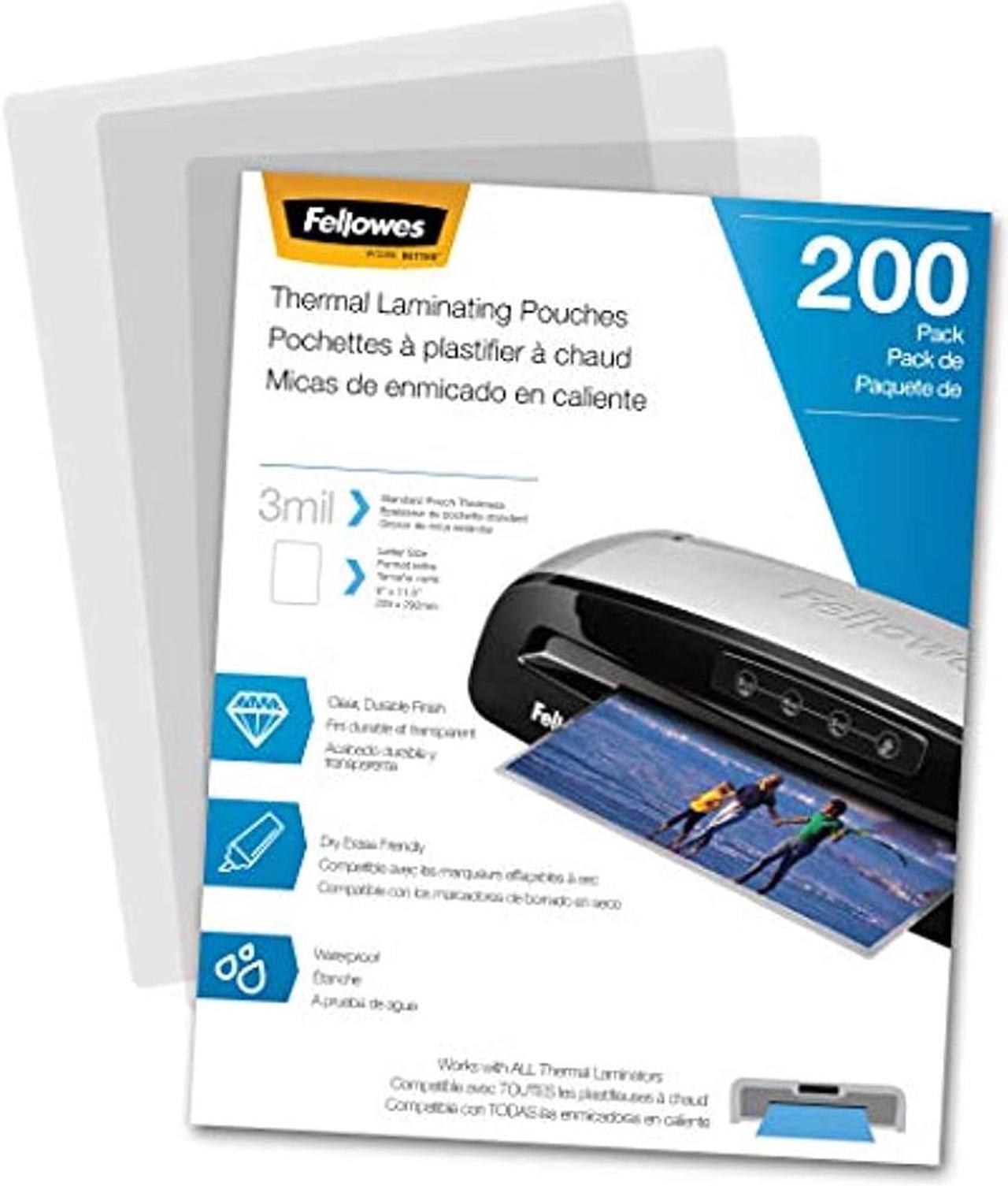Alt view image 17 of 20 - Fellowes Laminating Pouches Letter Size Hot Pouch 9 x 11.5 3 mil 200 pack 5743401