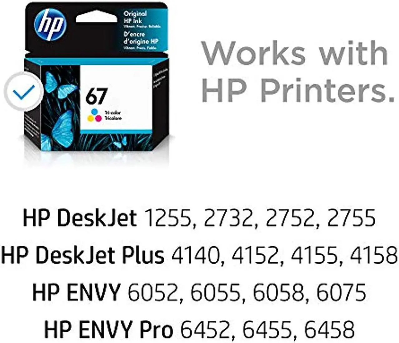 Alt view image 3 of 20 - HP 67 Ink Cartridge Tri-Color 3YM55AN