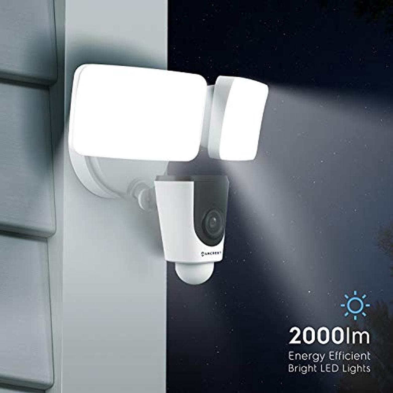 Alt view image 10 of 15 - Amcrest SmartHome 1080p WiFi Outdoor Security Camera with Floodlight, Built-in Siren Alarm, 2000lm Floodlight, Two-Way Audio, 114° View, IP65 Weatherproof, MicroSD & Smart Cloud Storage, ASH26-W