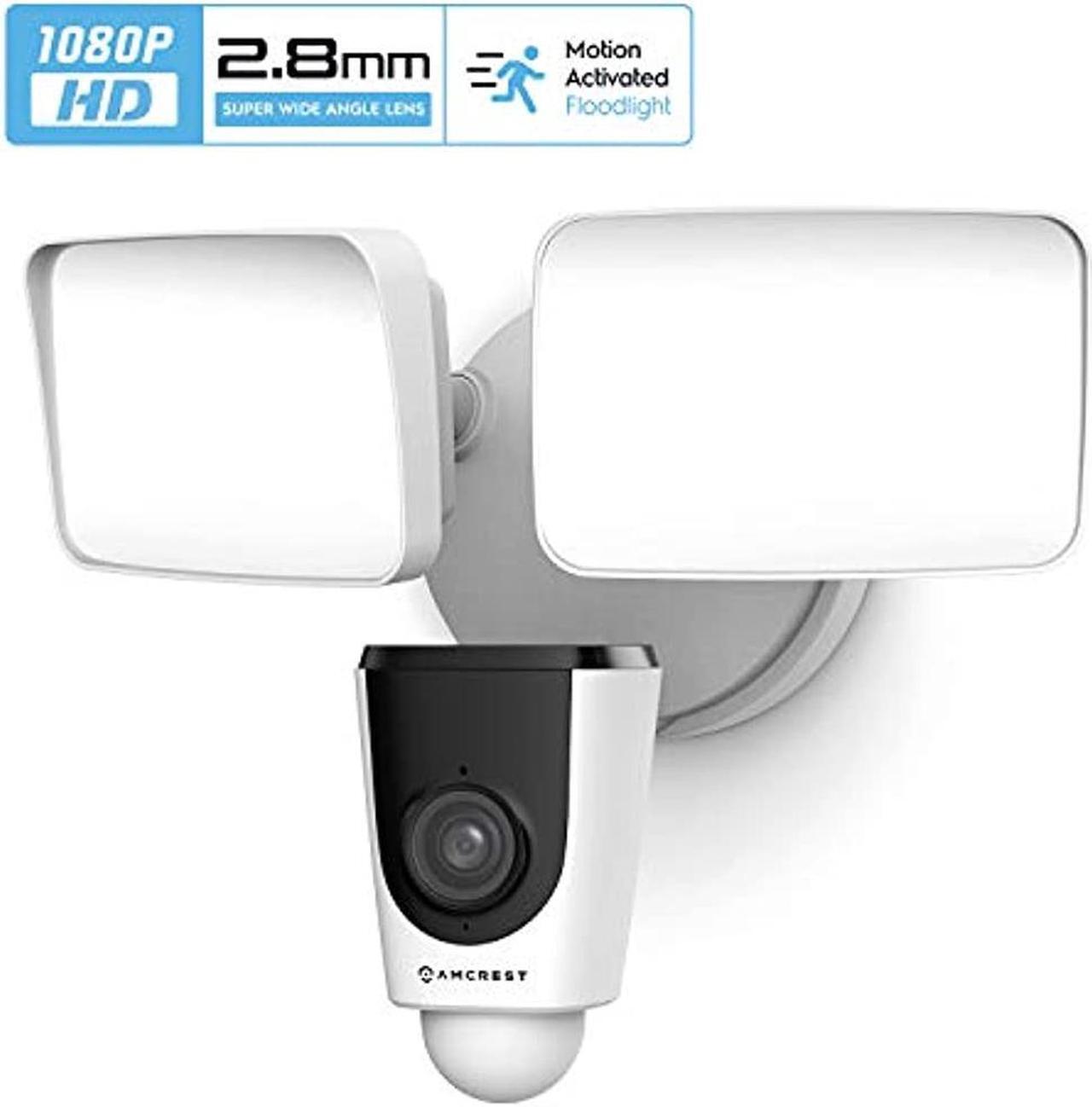 Alt view image 8 of 15 - Amcrest SmartHome 1080p WiFi Outdoor Security Camera with Floodlight, Built-in Siren Alarm, 2000lm Floodlight, Two-Way Audio, 114° View, IP65 Weatherproof, MicroSD & Smart Cloud Storage, ASH26-W