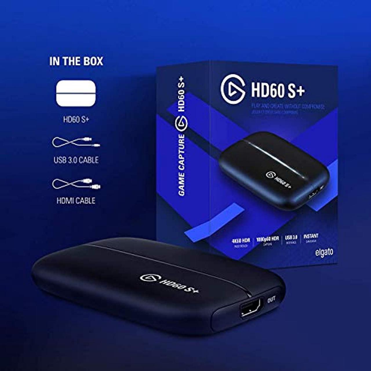 Alt view image 14 of 20 - Elgato HD60 S+, External Capture Card, Stream and Record in 1080p60 HDR10 or 4K60 HDR10 with ultra-low latency on PS5, PS4/Pro, Xbox Series X/S, Xbox One X/S, in OBS and more, works with PC and Mac