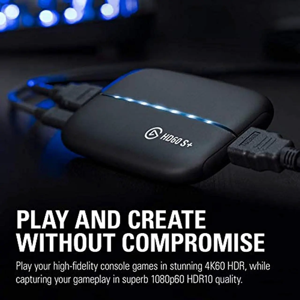 Alt view image 9 of 20 - Elgato HD60 S+, External Capture Card, Stream and Record in 1080p60 HDR10 or 4K60 HDR10 with ultra-low latency on PS5, PS4/Pro, Xbox Series X/S, Xbox One X/S, in OBS and more, works with PC and Mac