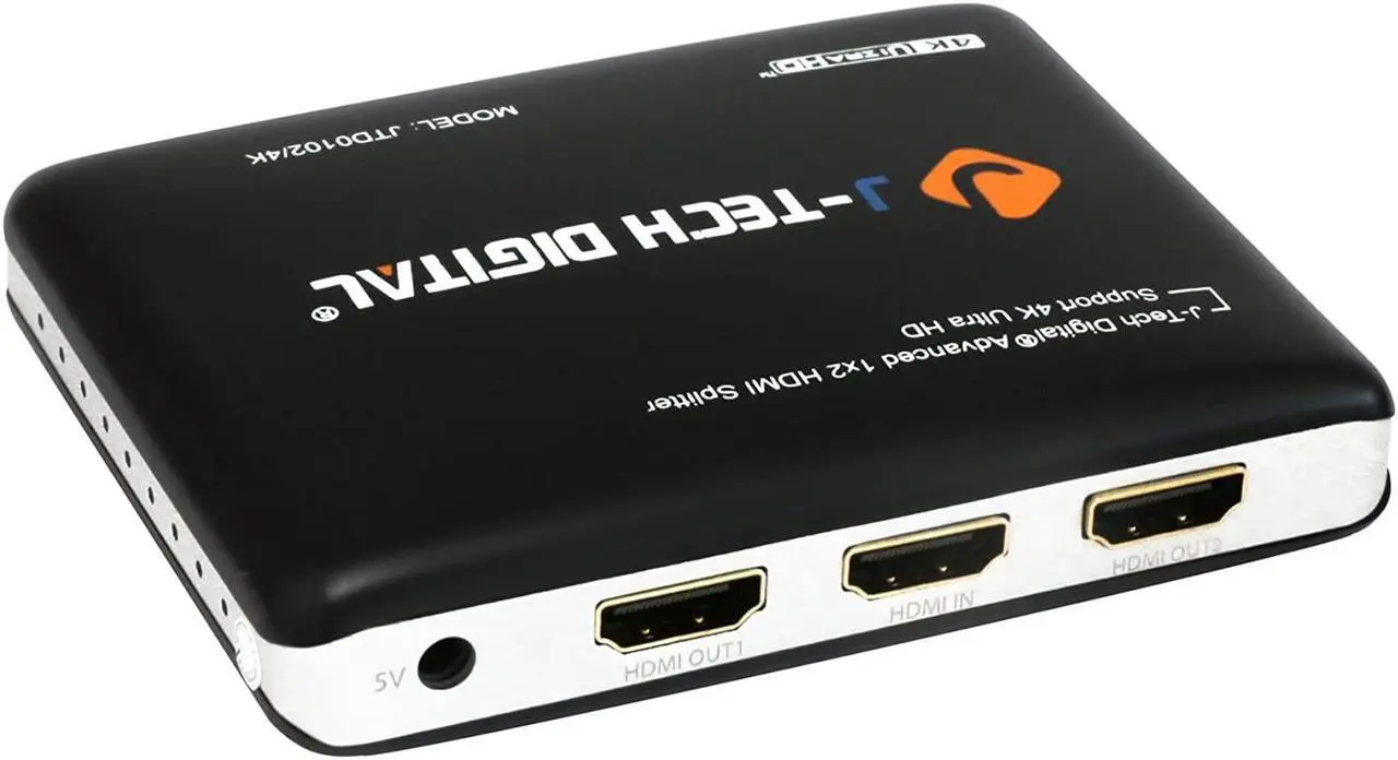 Alt view image 7 of 10 - J-Tech Digital JTD0102/4K J-Digital Most Advanced 2 Ports HDMI 1X2 Powered Splitter, Support Ultra HD 4K 3840 A 2160 Resolution and 3D
