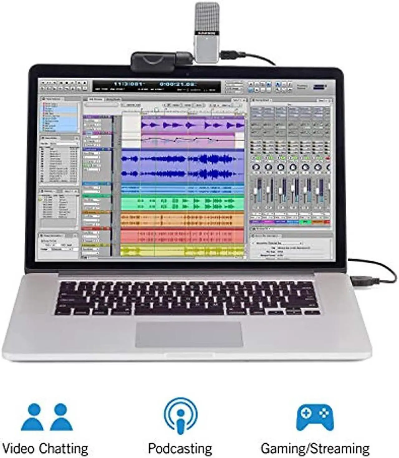 Alt view image 3 of 20 - Samson Go Mic USB Microphone for Mac and PC Computers (Silver)