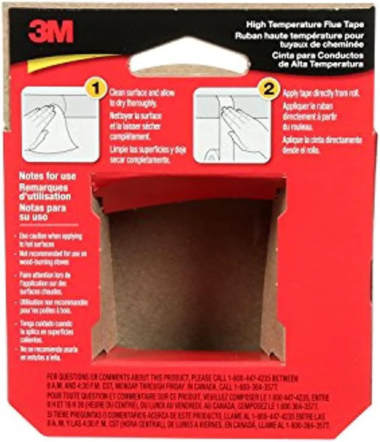 Alt view image 6 of 8 - 3M Scotch 1-1/2 In. x 15 Ft. High-Temperature Flue Tape, Silver 2113NA