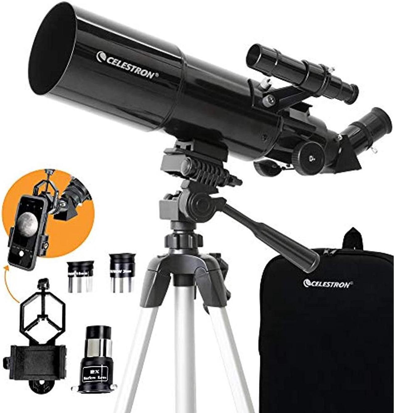 Alt view image 7 of 20 - Celestron Travel Scope 80 with Backpack and Smartphone Adapter