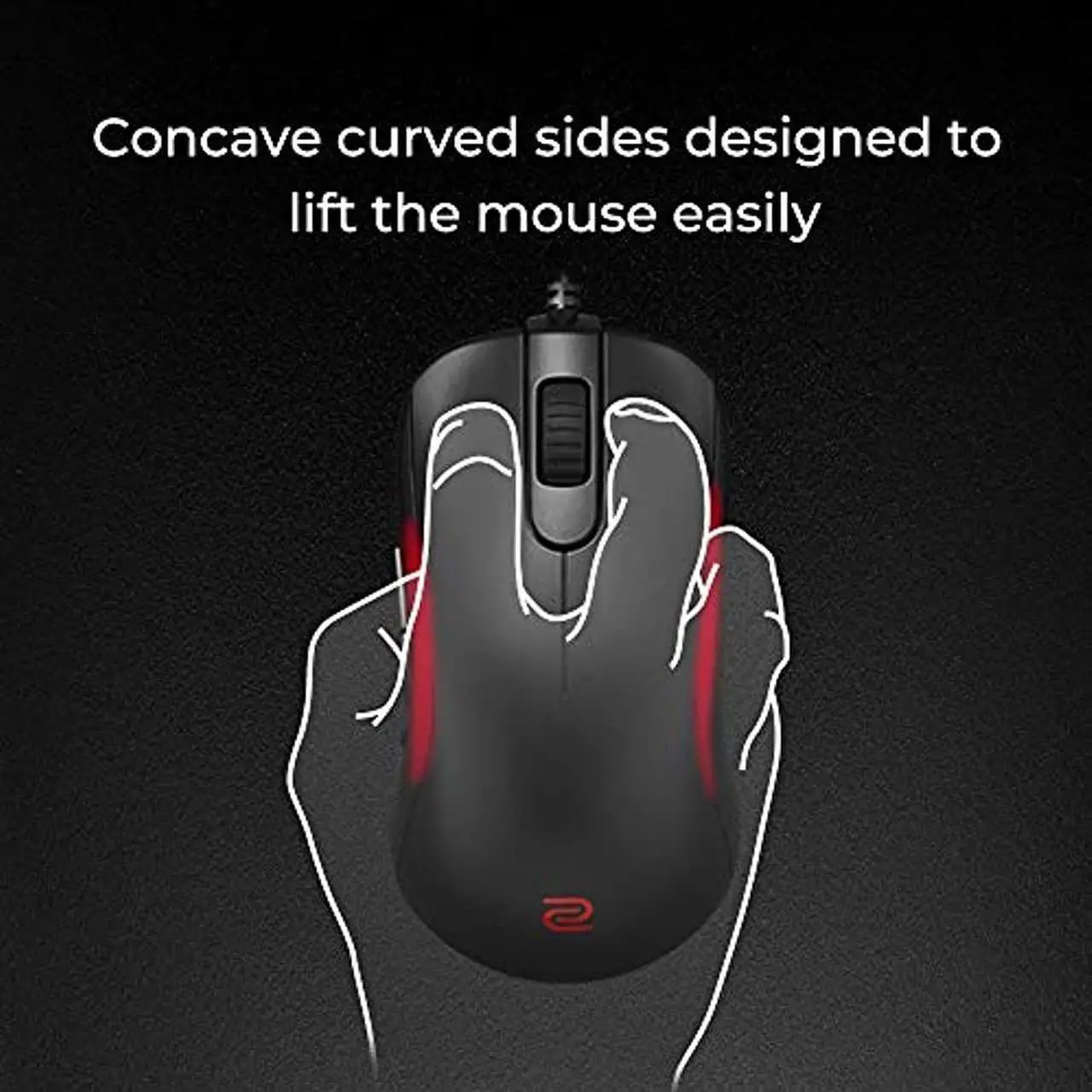 Alt view image 4 of 15 - BenQ Zowie S2 Symmetrical Gaming Mouse for Esports | Professional Grade Performance | Driverless | Matte Black Coating | Small Size