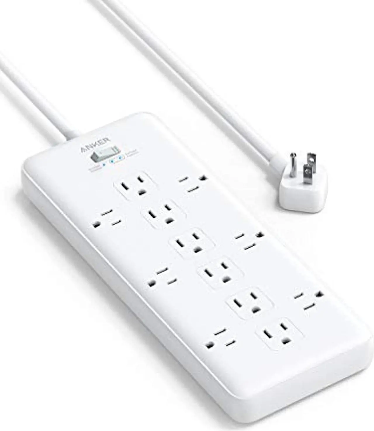Anker Power Strip Surge Protector (2 × 4000 Joules), PowerExtend Strip