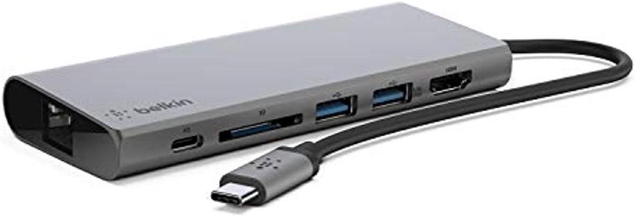 BELKIN COMPONENTS F4U092BTSGY USB-C MULTIMEDIA HUB+ POWER,SPACE GRAY