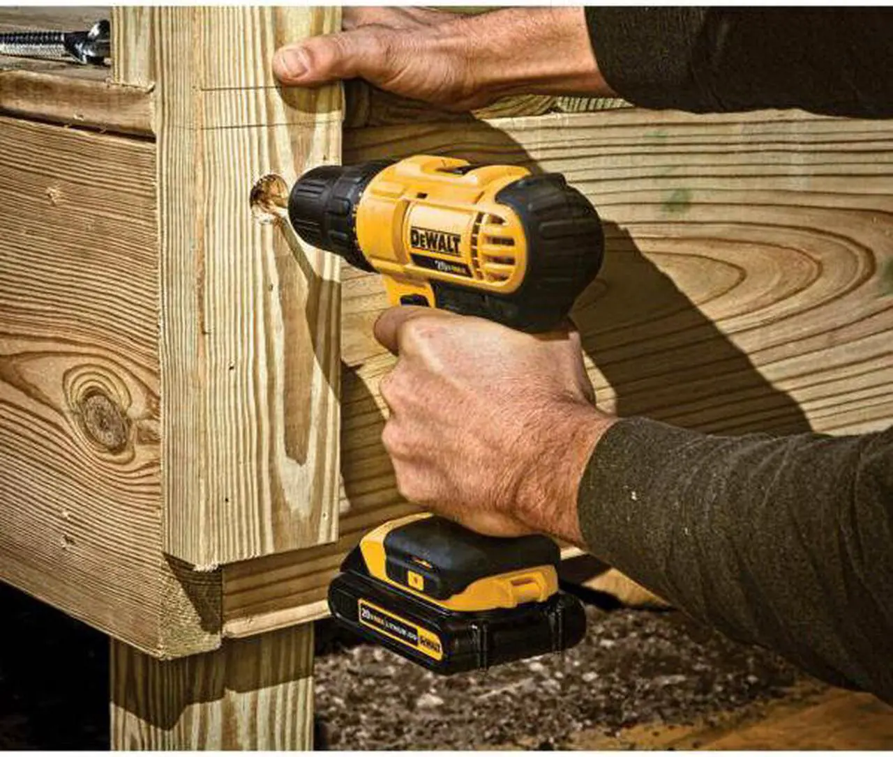 Alt view image 13 of 20 - Dewalt DCD771C2 20V MAX Brushed Lithium-Ion 1/2 in. Cordless Compact Drill Driver Kit with 2 Batteries (1.3 Ah)