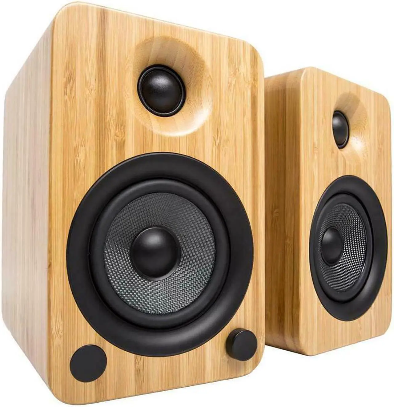Main image of Kanto YU4 Powered Bookshelf Speakers with Built-In Bluetooth - Pair (Bamboo)