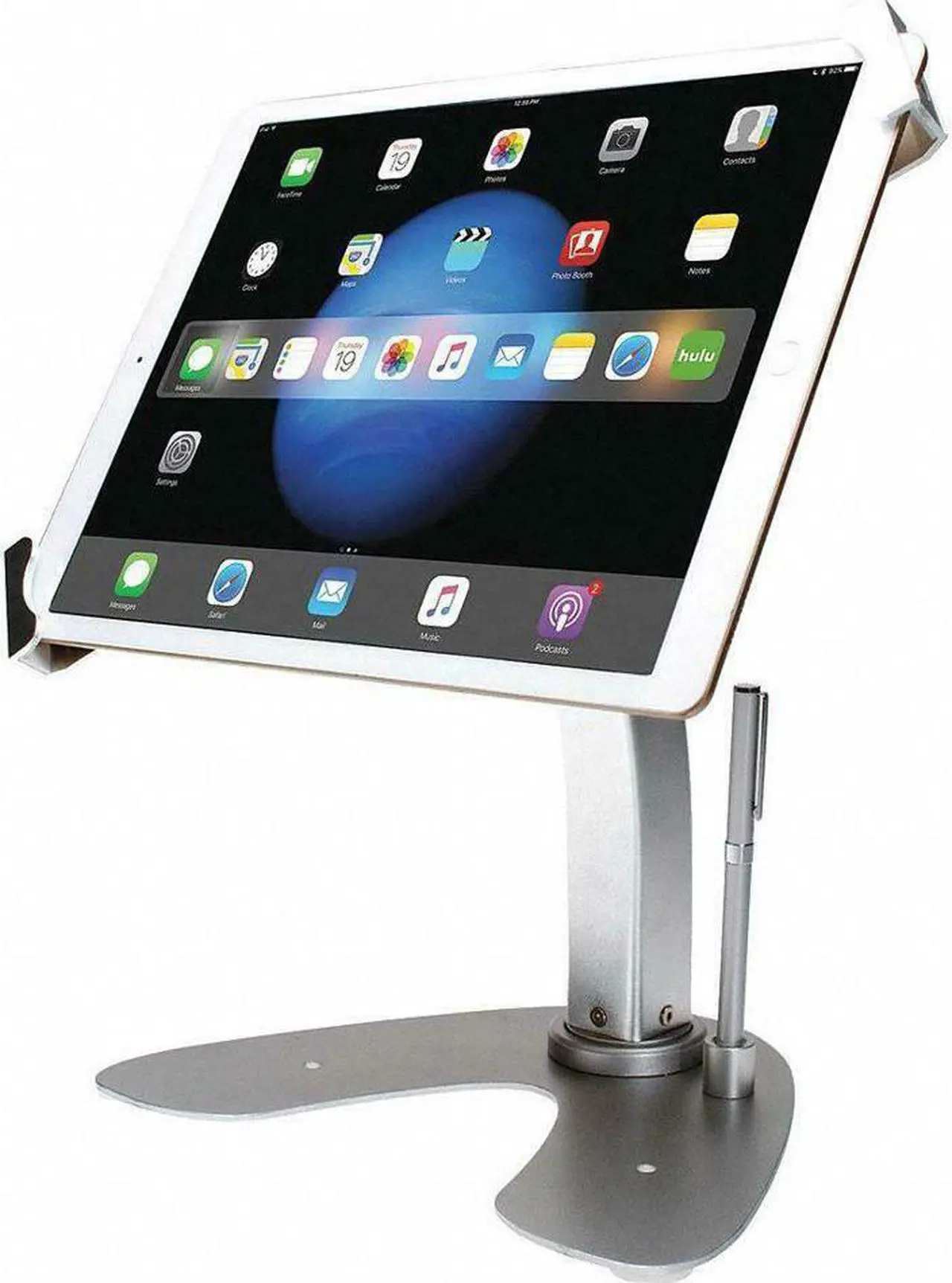 Alt view image 2 of 20 - Cta Digital Universal Dual Security Kiosk With Locking Holder And Anti-Theft Cable For 7-13 Inch Tablets