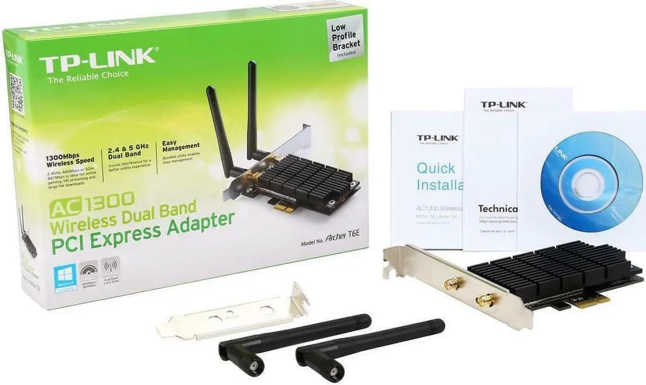 Alt view image 9 of 11 - Tp Link ARCHER T6E AC1300 Wireless Dual Band PCI Express Adapter