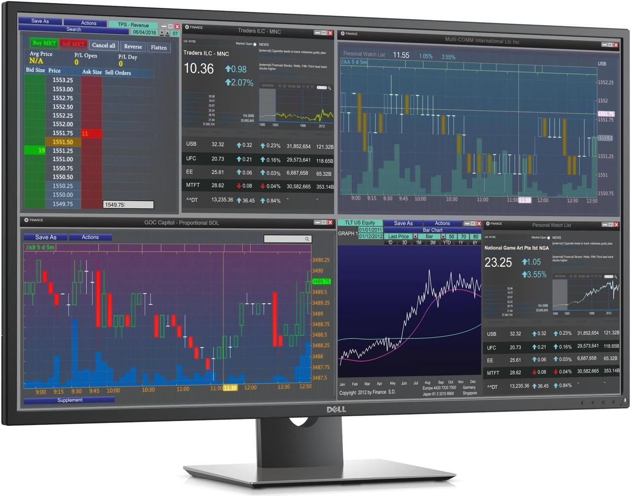 Alt view image 2 of 7 - Dell P4317Q 43" UHD 3840 x 2160 (4K) 60 Hz D-Sub, HDMI, DisplayPort, Mini DisplayPort, MHL, USB Built-in Speakers LED Backlight LCD IPS Monitor