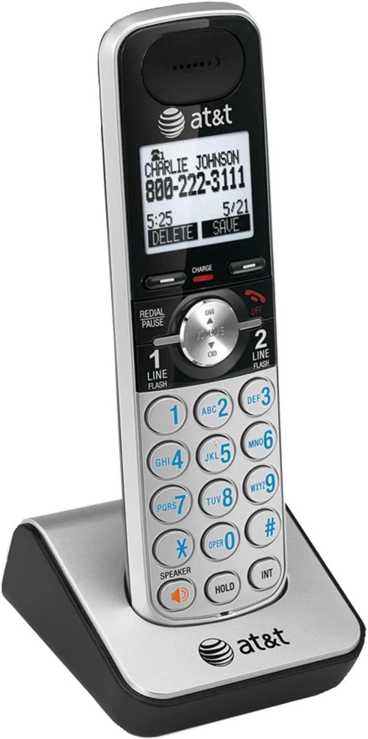 Alt view image 5 of 7 - AT&T TL88002 DECT 6.0 Handset Speakerphone