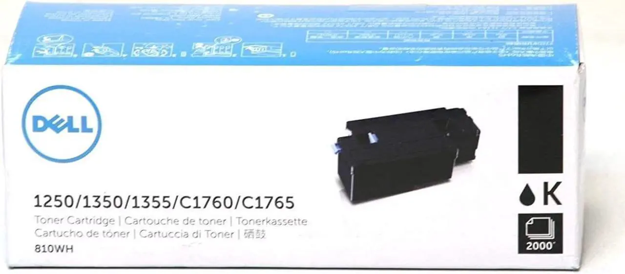 Alt view image 2 of 5 - Dell 810WH Dell Toner Cartridge - Black - Laser - 2000 Page - 1 Pack