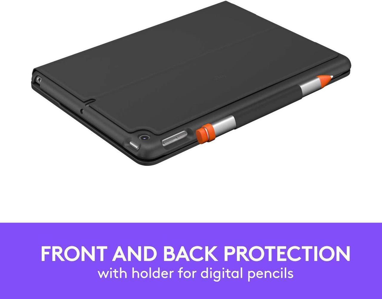 Alt view image 10 of 12 - Logitech Slim Folio Keyboard Case for Apple iPad 7th & 8th Gen 10.2" 920-009473