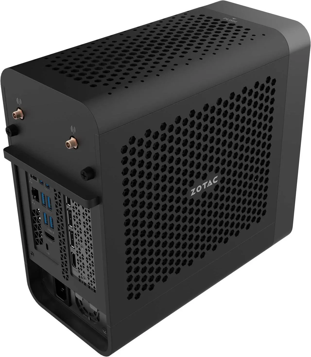 Alt view image 6 of 9 - ZOTAC MAGNUS ONE ECM53060C Mini PC GeForce RTX 3060, Intel Core i5-10400, 16GB DDR4/512GB SSD/1TB HDD/Windows 10 Home 64-bit System, ZBOX-ECM53060C-U-W2B