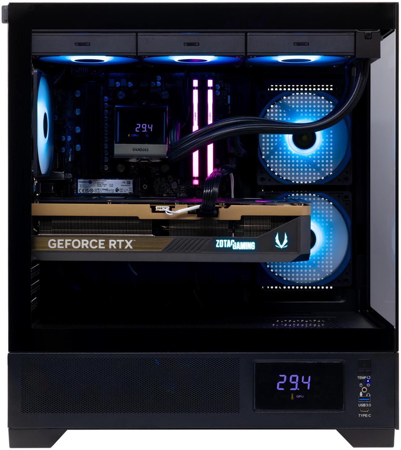Main image of ZOTAC MEK AI-Enhanced Gaming PC Desktop Computer - NVIDIA GeForce RTX 5070 TI, AMD Ryzen 5 7600X up to 5.3GHz, 16GB RGB DDR5, 1TB NVME M.2 SSD, 850W 80+ GOLD PSU, WiFi 5,BT 5.2, Windows 11 Home 64-bit