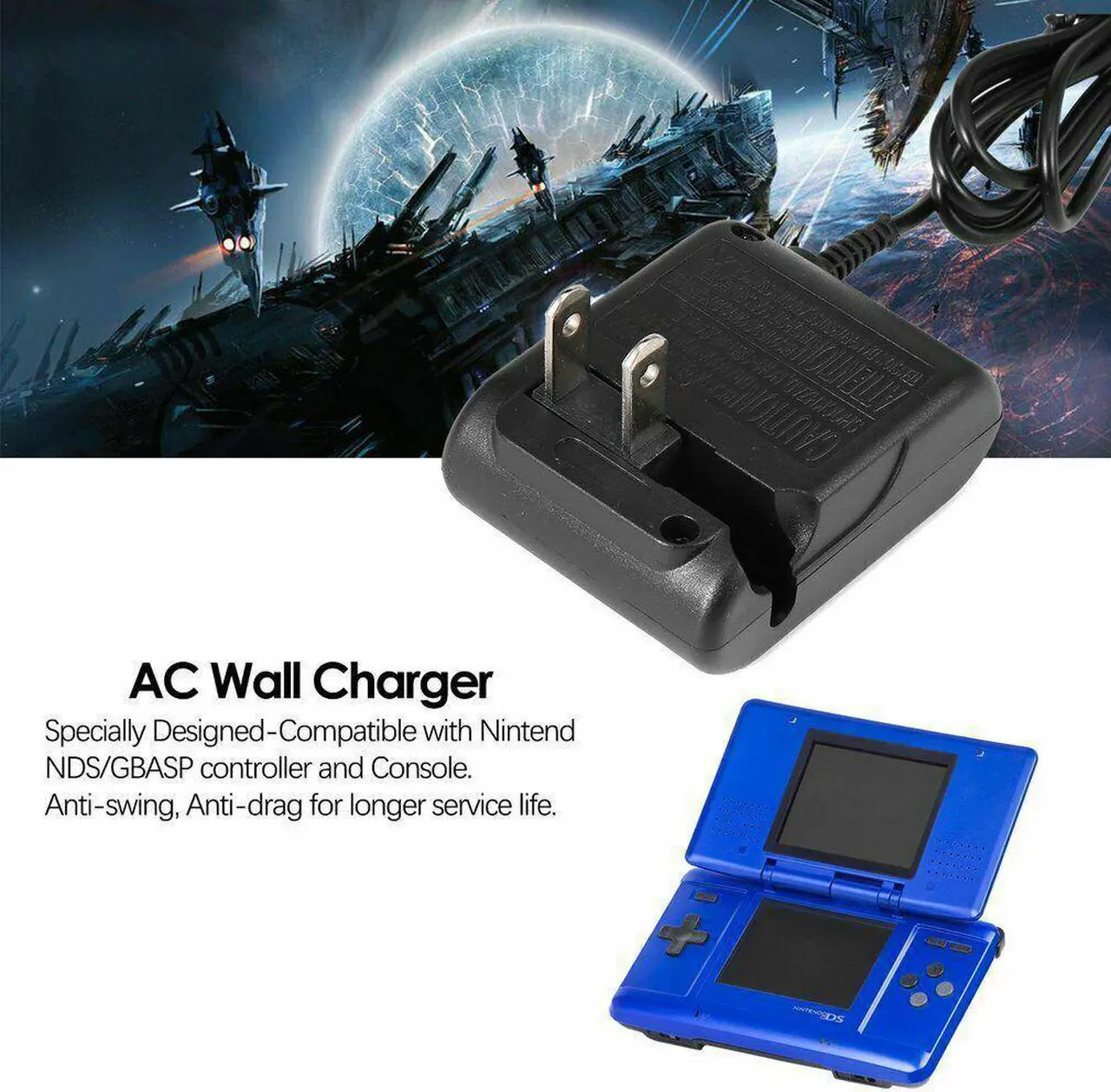 Alt view image 5 of 6 - New AC Wall Charger for  Game Boy Advance SP or DS -- GBA SP / NDS