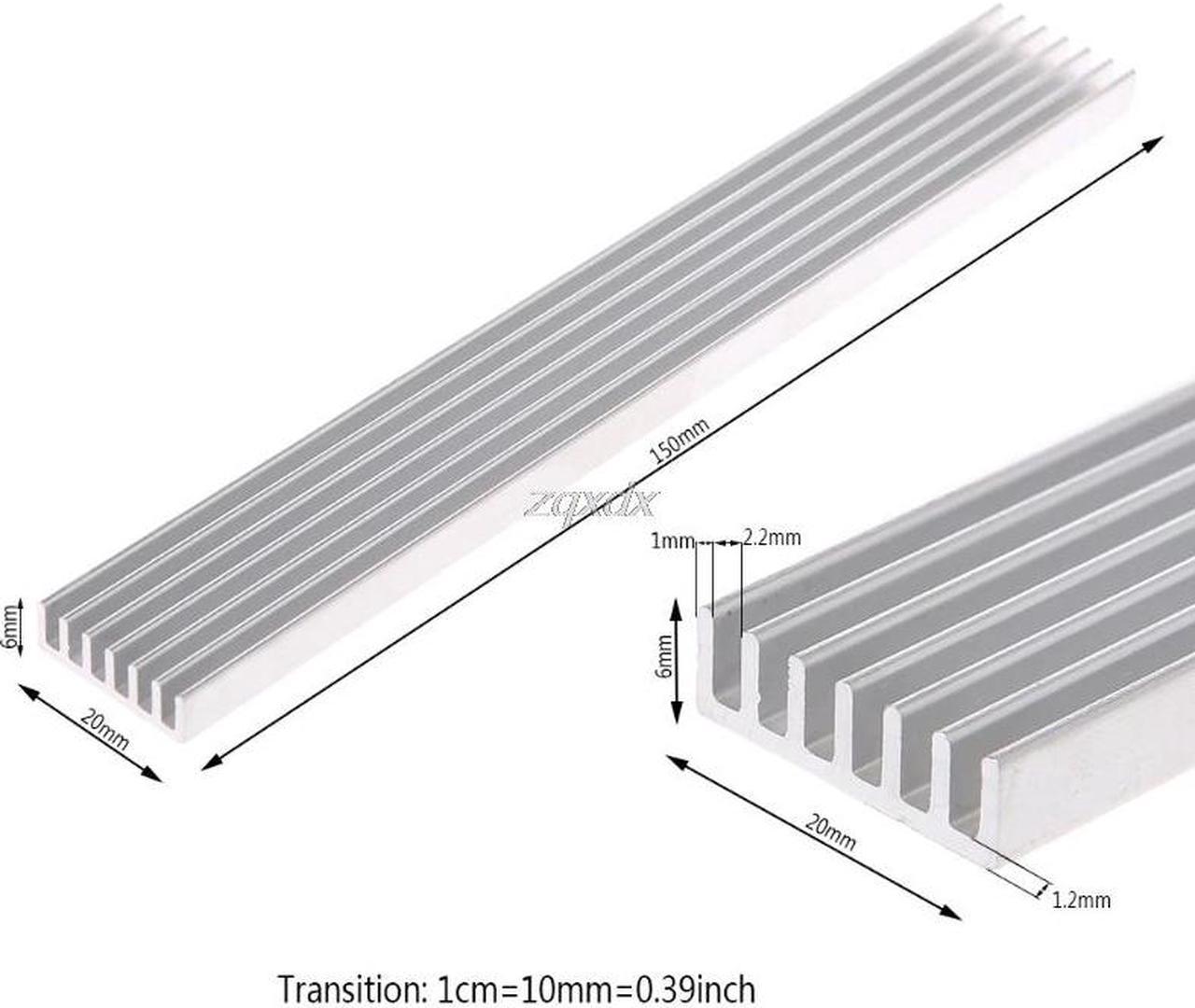 150*20*6mm Aluminum Heatsink Strip Cooling Computer Electronic Radiator Cooler Whosale&Dropship