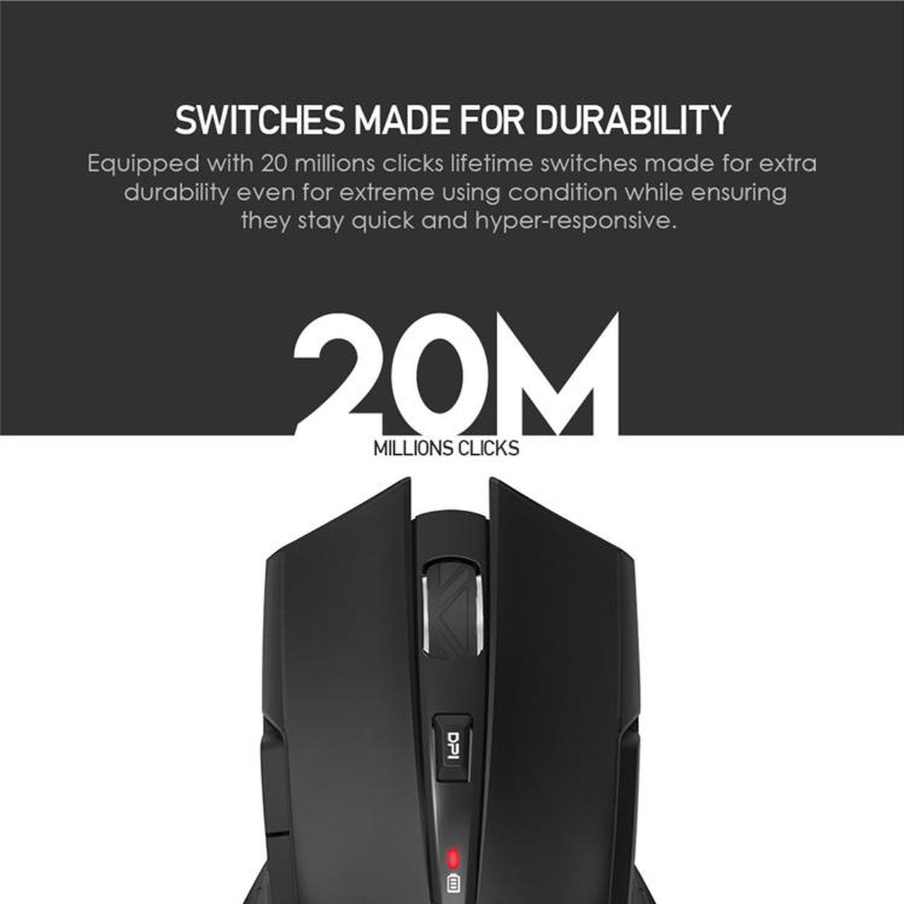 Alt view image 6 of 7 - Fantech Gaming Mouse WCG1 Wemon,Rgb Light Color Switch Button,20 millons buttons life,Utlmate Pixart 3212 Sensor 2400 DPI 30IPS,1000hz Polling Rate,Doal Power Mode,Nano Usb Receiver,