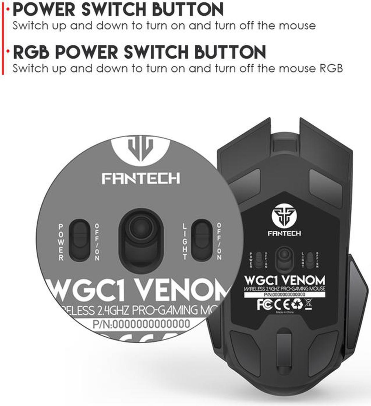 Alt view image 7 of 7 - Fantech Gaming Mouse WCG1 Wemon,Rgb Light Color Switch Button,20 millons buttons life,Utlmate Pixart 3212 Sensor 2400 DPI 30IPS,1000hz Polling Rate,Doal Power Mode,Nano Usb Receiver,