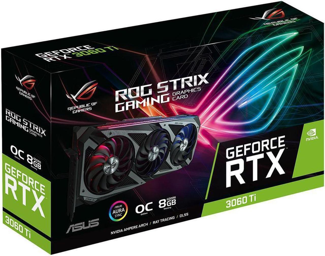 Alt view image 14 of 14 - ASUS ROG STRIX GeForce RTX 3060 Ti 8GB GDDR6 PCI Express 4.0 Video Card ROG-STRIX-RTX3060TI-O8G-GAMING