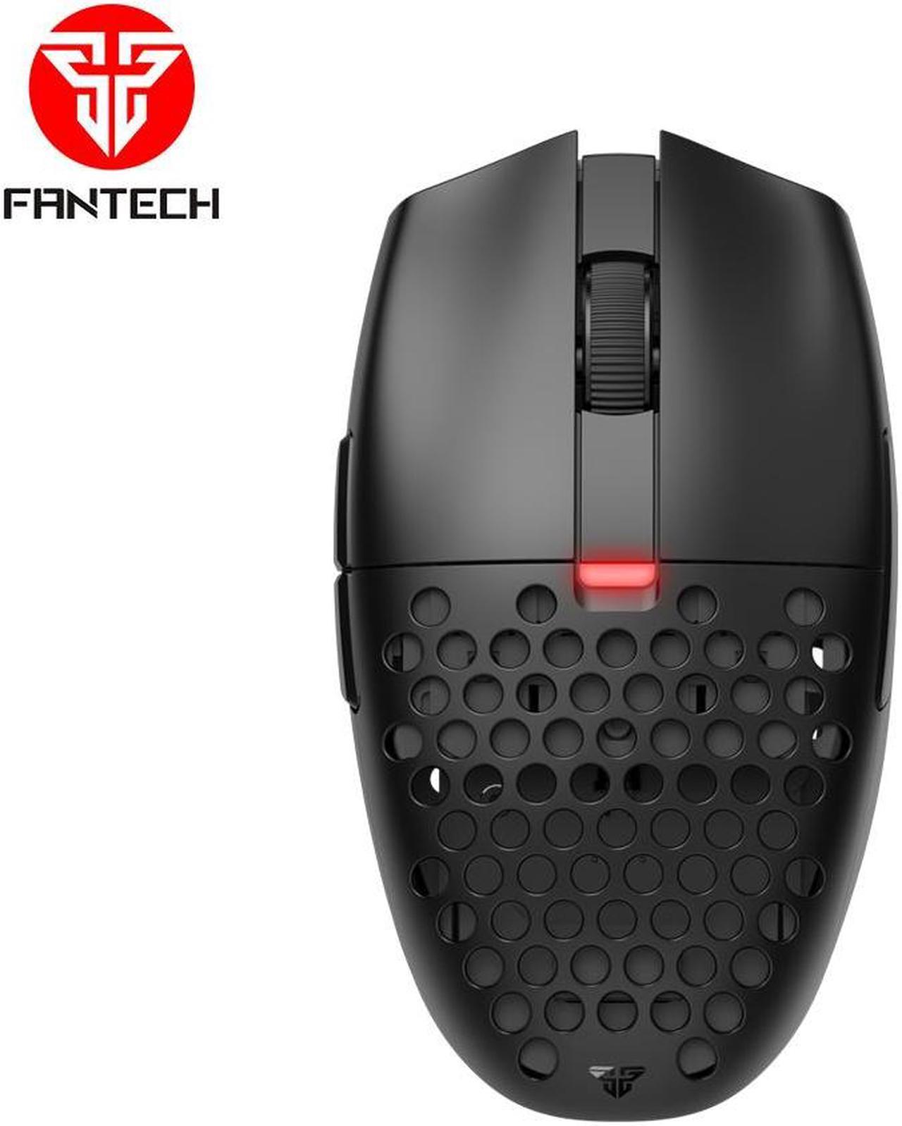 FANTECH  Wireless Gaming Mouse,Medium-size ,Ergonomic Hand Grips,2.4 GHz wreless Fast charge,RGB Gamer Desk Laptop PC Gaming Mouse, for Windows 7/8/10/11/XP Vista Linux MacOs,Black