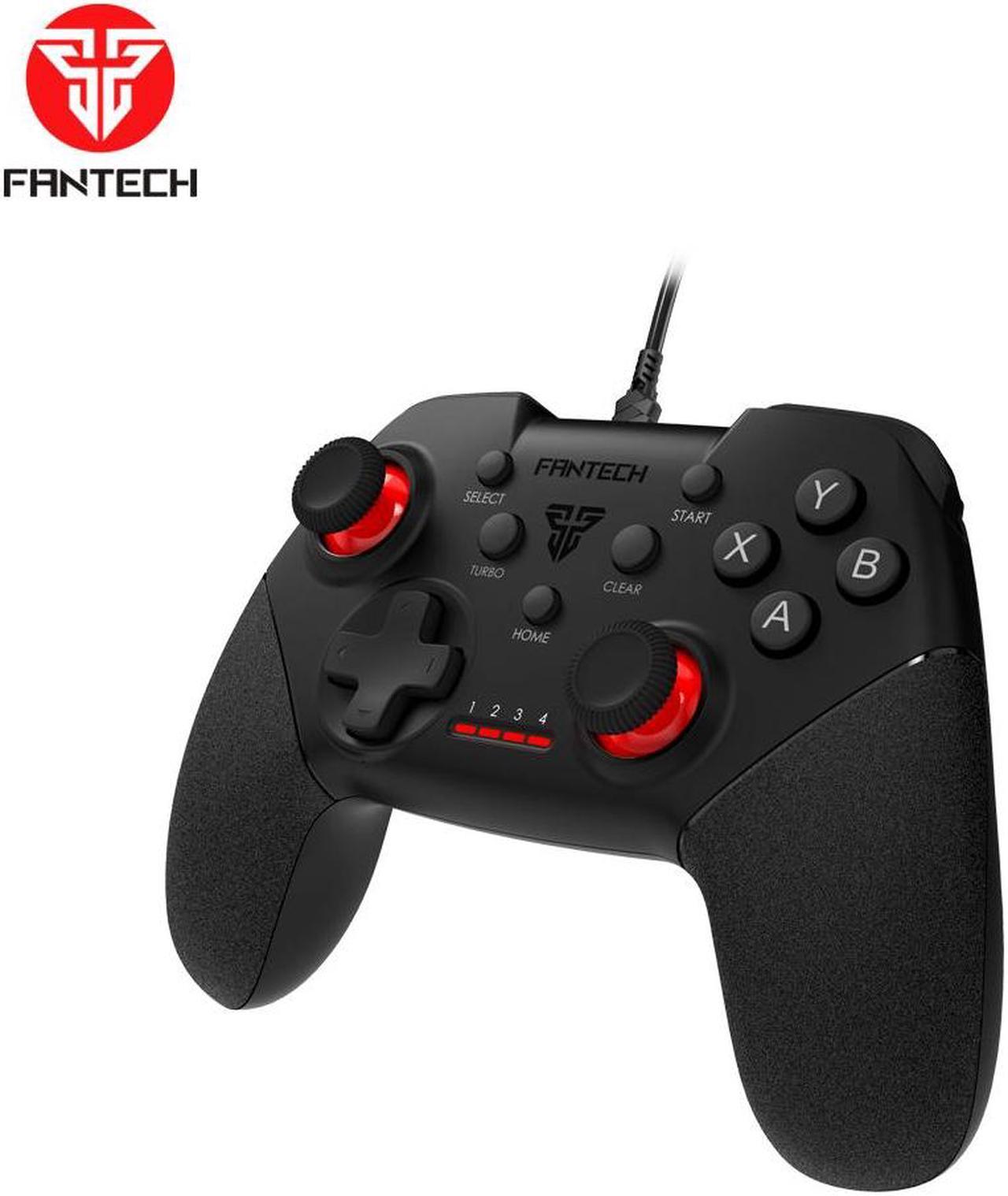 Fantech GP13 Shooter II USB Wired Game Controller, Highly Sensitive,19 Buttons, with Turbo Mode, with Motion Sensing, Ergonomic, Compatible with PC/Steam/Switch/PS4/Ps3/iOS/MacOs/Android, Black