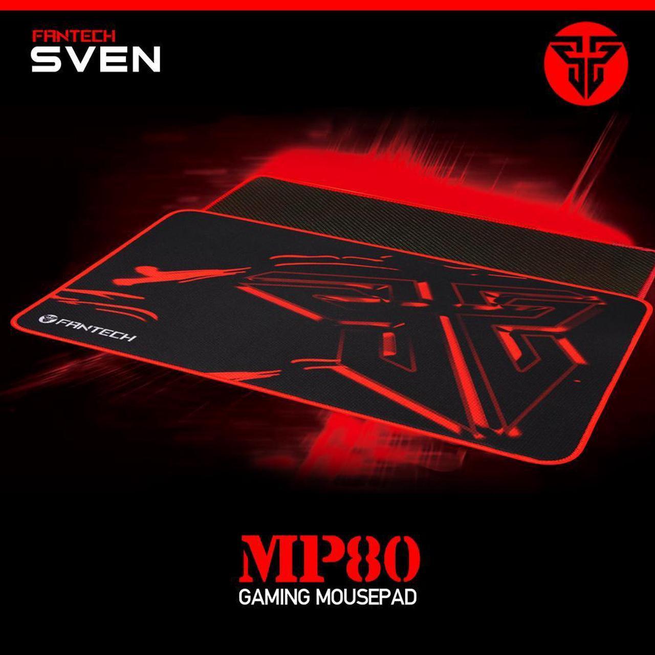 Fantech Sven MP80 Extra Size High Non-Slip Base Gaming Mouse Pad Gaming Pad with Edge Sewed (80cm x 30cm),BLack