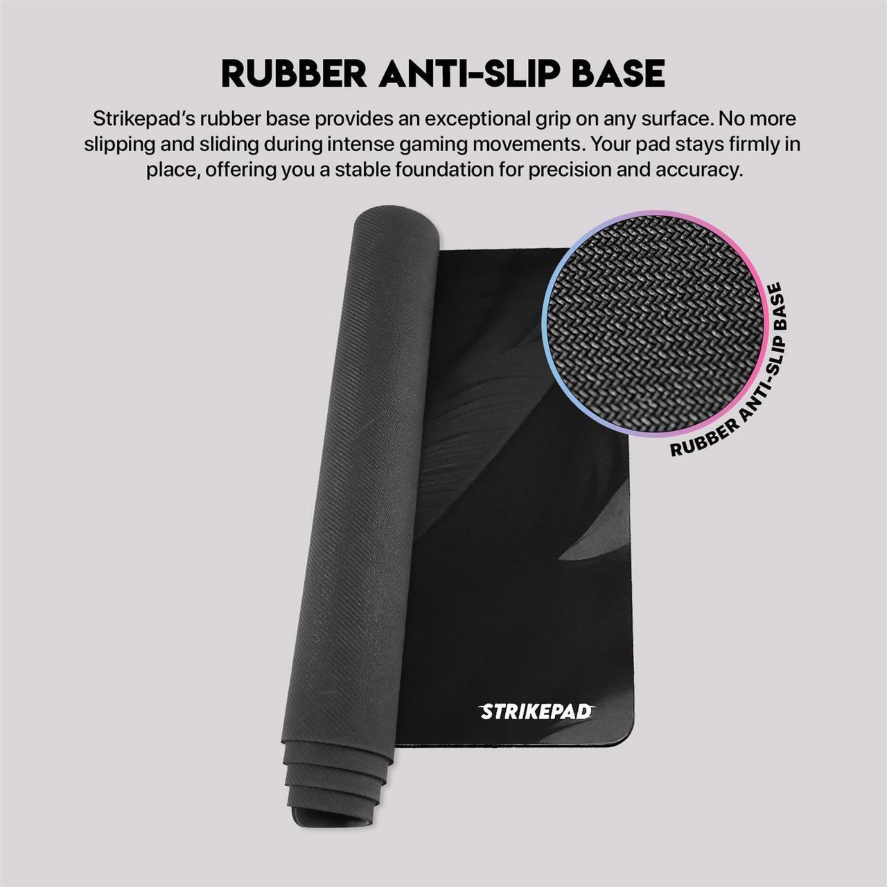 Alt view image 6 of 7 - Fantech STRIKEPAD MST901,Holographic Design, Herringbone Rubber Base, Liquid Resistant Surface (90cm × 40cm), Black
