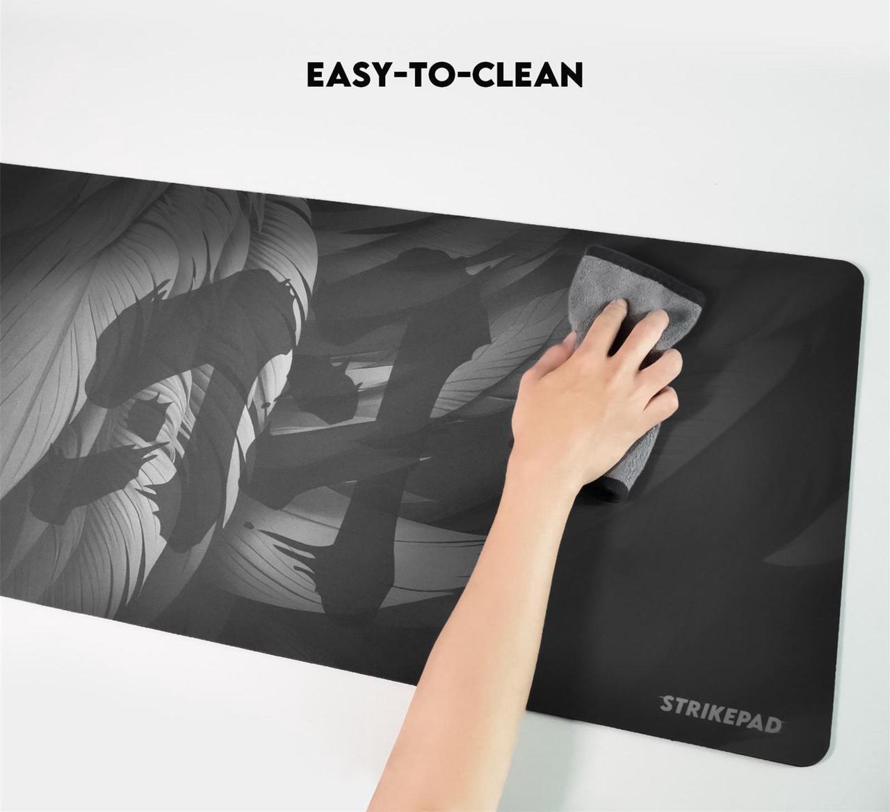 Alt view image 7 of 7 - Fantech STRIKEPAD MST901,Holographic Design, Herringbone Rubber Base, Liquid Resistant Surface (90cm × 40cm), Black