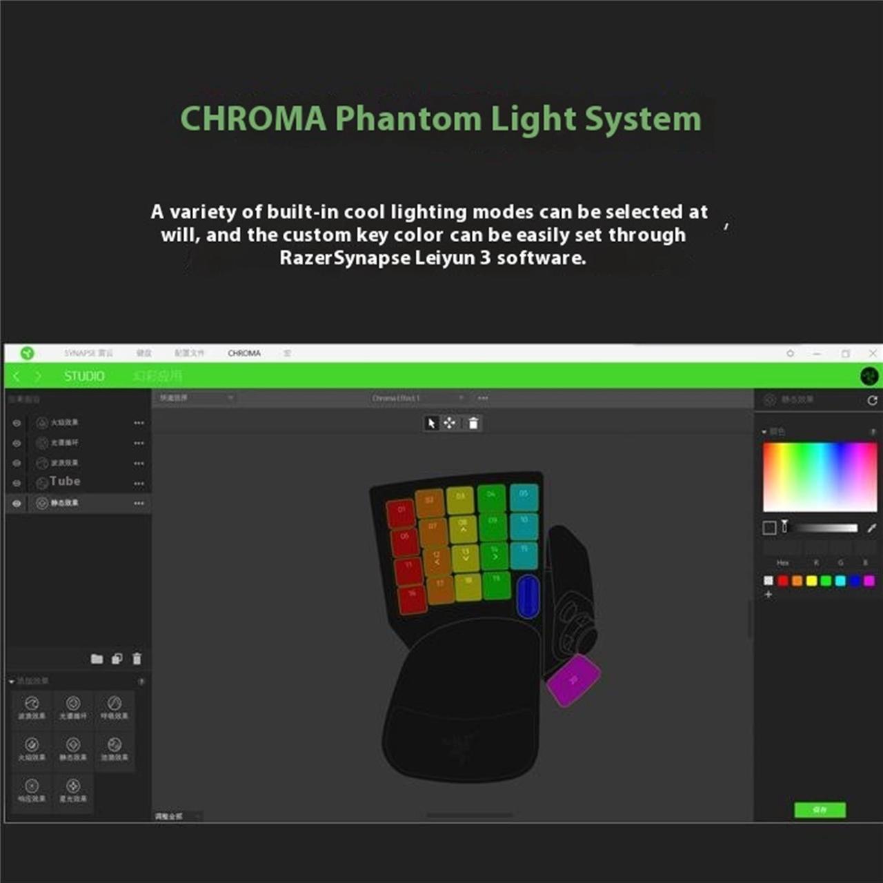 Alt view image 7 of 7 - AULA Tartarus V2 Wired gaming Keyboard, Mecha Membrane Key Switches,One Handed gaming Keyboard,32 Programmable Keys,Customizable Chroma RGB Lighting,Programmable Macros,Snap Tap black